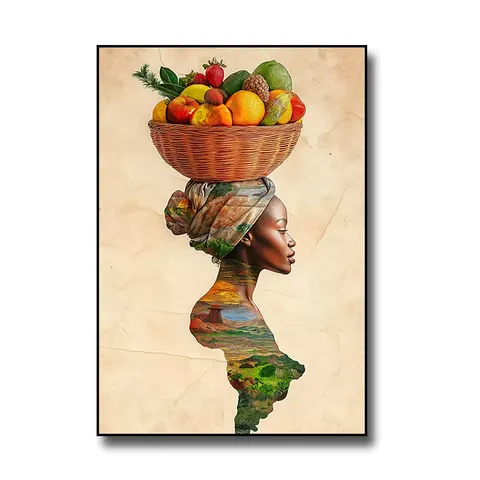 African Women Art Decoration Hanging Paintings Modern Home Living Room Colorful African Tribal Culture Murals