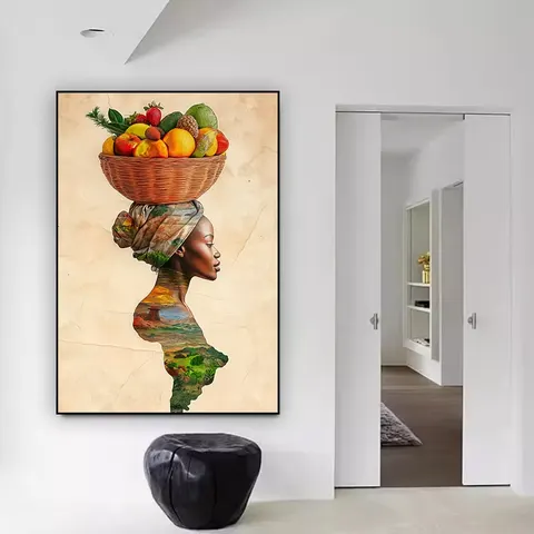 African Women Art Decoration Hanging Paintings Modern Home Living Room Colorful African Tribal Culture Murals