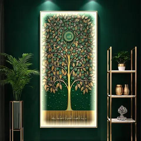 植物 单幅 装饰画 现代简约 客厅背景墙挂画 LED带灯画