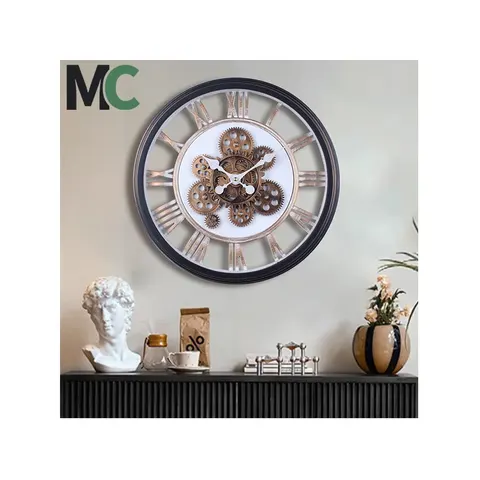 American Advanced Sensing Gear Large Machinery Modern Clock Decorative Painting Home Decor Wall Clock