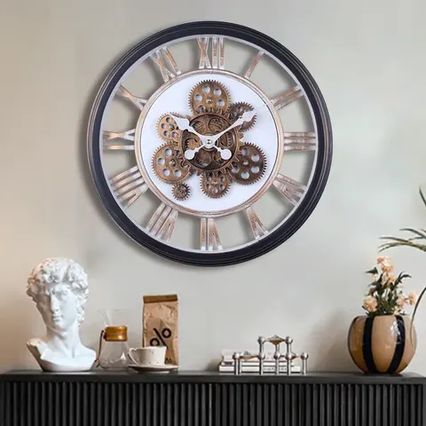 American Advanced Sensing Gear Large Machinery Modern Clock Decorative Painting Home Decor Wall Clock