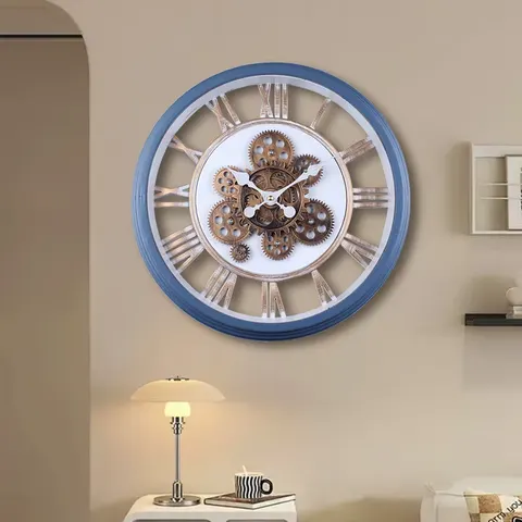 American Advanced Sensing Gear Large Machinery Modern Clock Decorative Painting Home Decor Wall Clock