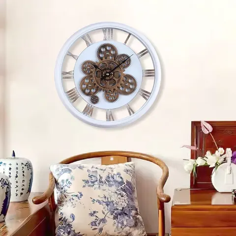 American Advanced Sensing Gear Large Machinery Modern Clock Decorative Painting Home Decor Wall Clock