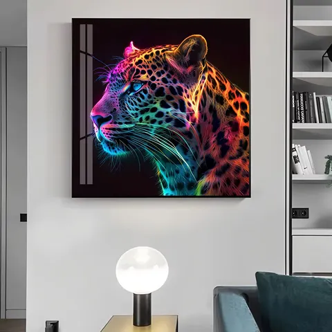 American Style Retro Art Home Decor Paintings Hotel Sofa Background Wall Crystal Diamond-encrusted Animal Paining