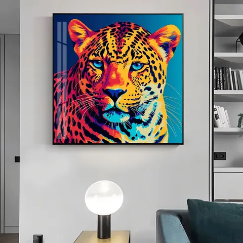 American Style Retro Art Home Decor Paintings Hotel Sofa Background Wall Crystal Diamond-encrusted Animal Paining