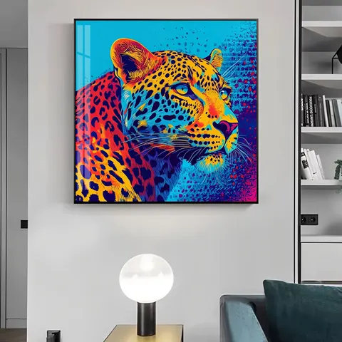 American Style Retro Art Home Decor Paintings Hotel Sofa Background Wall Crystal Diamond-encrusted Animal Paining