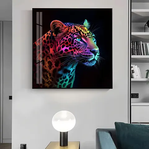 American Style Retro Art Home Decor Paintings Hotel Sofa Background Wall Crystal Diamond-encrusted Animal Paining