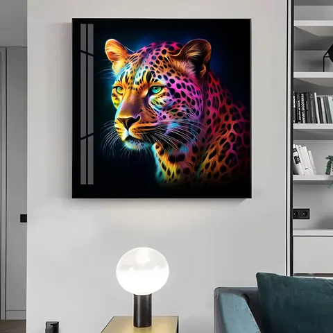 American Style Retro Art Home Decor Paintings Hotel Sofa Background Wall Crystal Diamond-encrusted Animal Paining