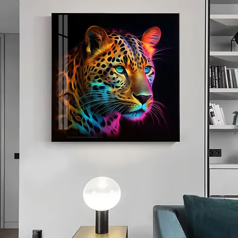 American Style Retro Art Home Decor Paintings Hotel Sofa Background Wall Crystal Diamond-encrusted Animal Paining