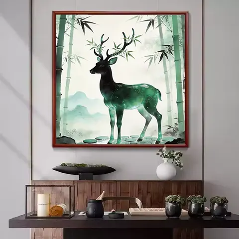 抽象 单幅 装饰画 轻奢风 玄关背景墙挂画 手绘油画