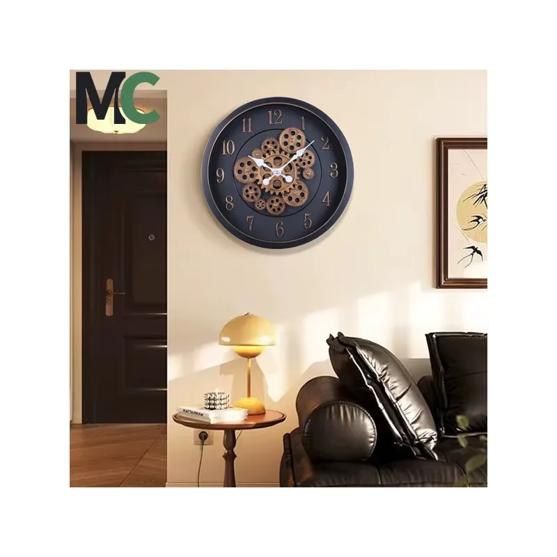 Ancient Style Living Room Advanced Sense Gear Modern Clock Decorative Painting Home Decor Wall Clock