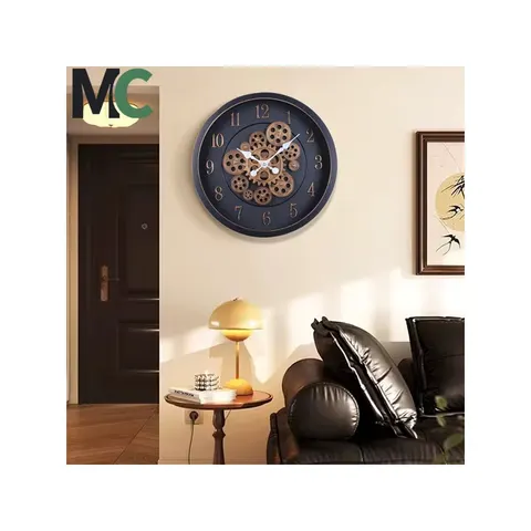 Ancient Style Living Room Advanced Sense Gear Modern Clock Decorative Painting Home Decor Wall Clock