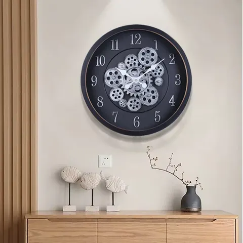 Ancient Style Living Room Advanced Sense Gear Modern Clock Decorative Painting Home Decor Wall Clock