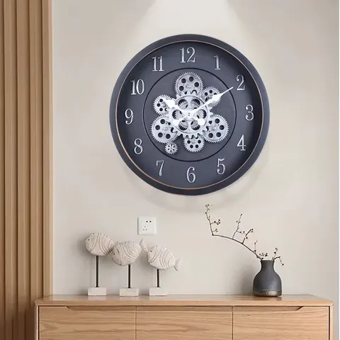 Ancient Style Living Room Advanced Sense Gear Modern Clock Decorative Painting Home Decor Wall Clock