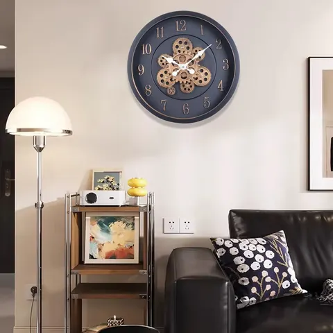 Ancient Style Living Room Advanced Sense Gear Modern Clock Decorative Painting Home Decor Wall Clock