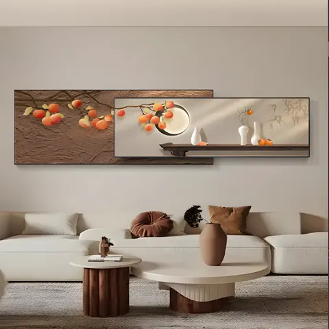 繁花 单幅 装饰画 现代简约 客厅背景墙挂画 晶瓷画