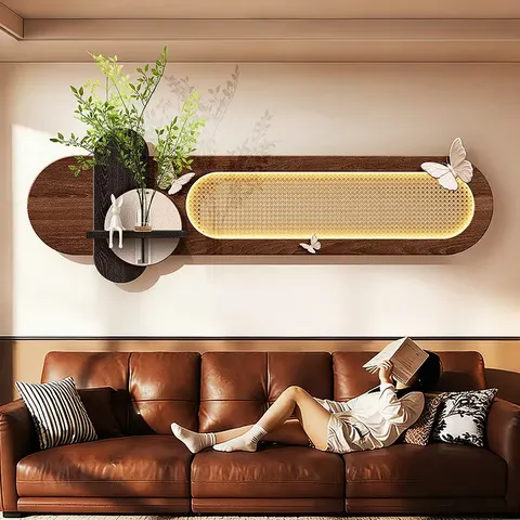 Ancient Style Sandstone Fabric Art Home Decor Sofa Background Wall LED Decor