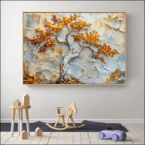 Art Abstract Trees Hand-painted Wall Decoration Painting Modern Living Room Porch Dining Room Background Wall Painting