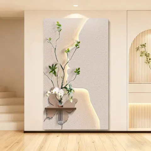 Art Characters Sandstone Home Furnishings Decorative Painting Hydroponic Plants Glowed LED Decor Painting