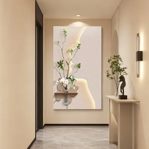 Art Characters Sandstone Home Furnishings Decorative Painting Hydroponic Plants Glowed LED Decor Painting