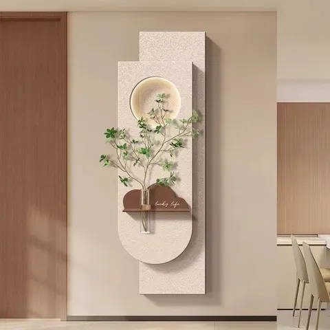 Art Decor LED Painting  Bedroom Bedside Sandstone Painting Simplicity Atmosphere Creativity Hydroponic Green Plants