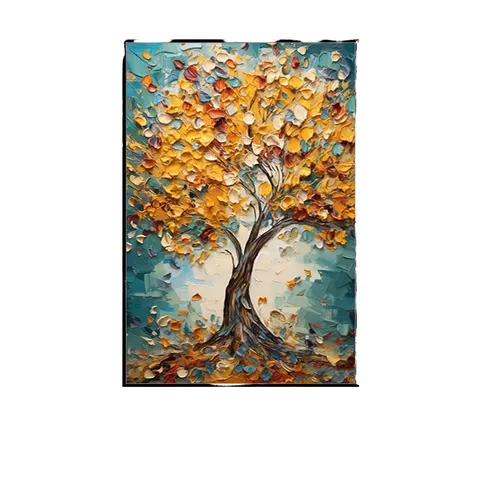 Artwork Customized Handmade Large Art Deco Tree Oil Painting Canvas Wall Art Hanging Home Decor