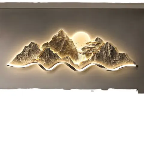 Atmospheric Three-dimensional Oil Still Life LED Light Painting Luxury Living Room Decorative Sofa Background Wall Hanging
