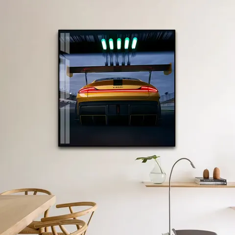 Automobile Theme Art Decor Led Paintings KTV E-sports Room Background Wall Crystal Painting
