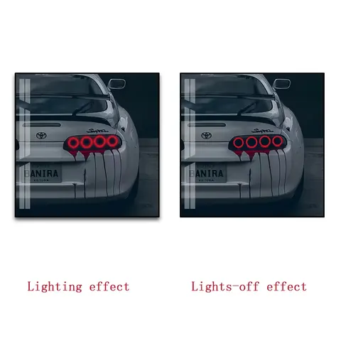 Automobile Theme Art Decor Led Paintings KTV E-sports Room Background Wall Crystal Painting