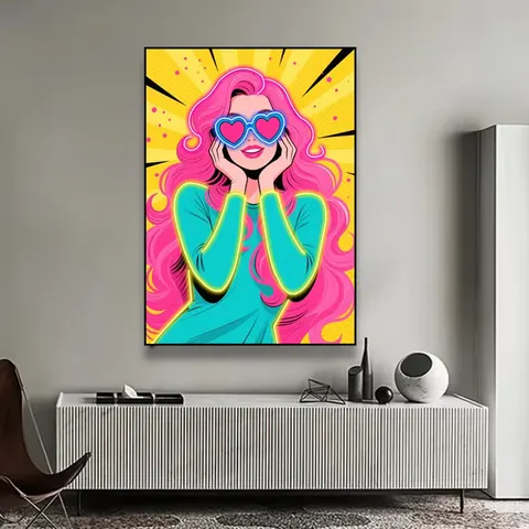 Bar KTV Glow Neon Light Art Home Decor Paintings Creativity the Dancing Girl LED Painting