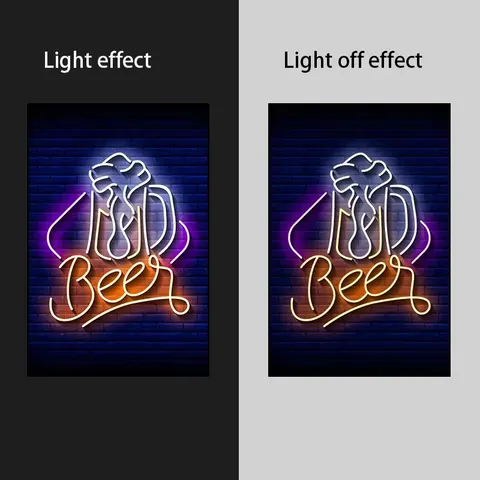 Bar Music Restaurant Neon Light Decor Painting Pub Beer Propagate Advertising Wall Art Home Decor Painting