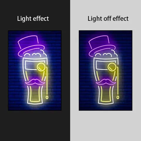 Bar Music Restaurant Neon Light Decor Painting Pub Beer Propagate Advertising Wall Art Home Decor Painting