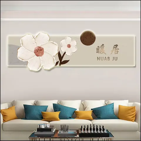 Bedroom Bedside Led Wall Art Decoration Modern Simple Homestay Master Bedroom Crystal Painting Hotel Background Wall Painting