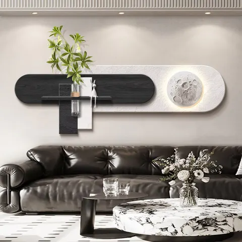 Best-selling High-quality Sofa Background Wall Sandstone Home Decor Painting Stereoscopic Sandstone Glowed LED Wall Painting