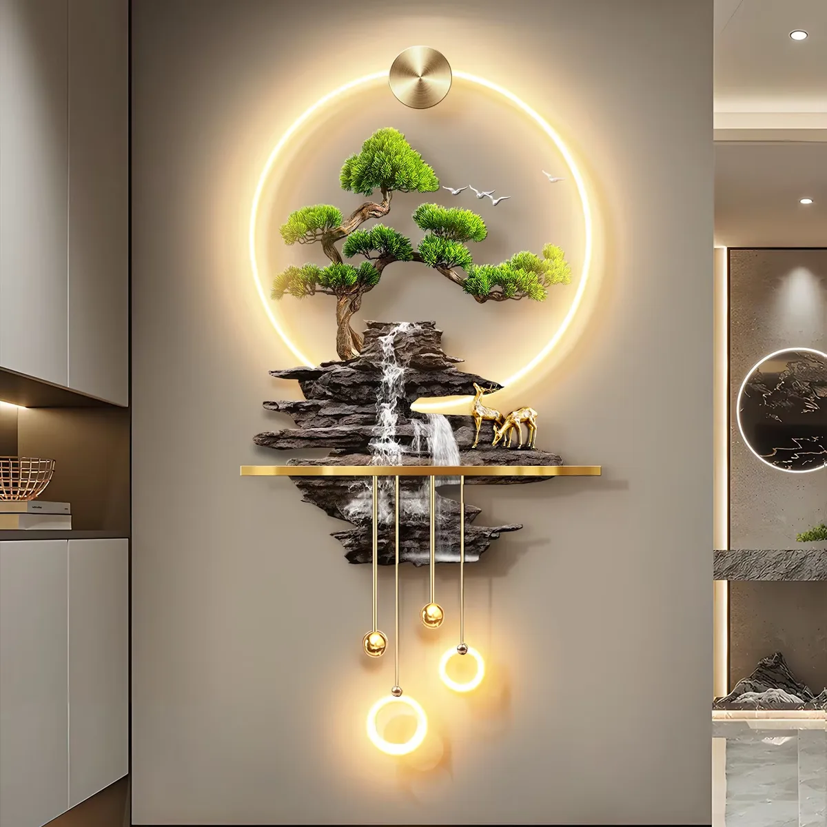 Bestseller UV Engraving Acrylic LED Painting Corridor Background Wall Art Home Decor Painting