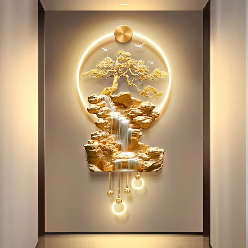 Bestseller UV Engraving Art Home Decor Painting Corridor Background Wall Acrylic LED Painting Metal Pendant Wall Painting