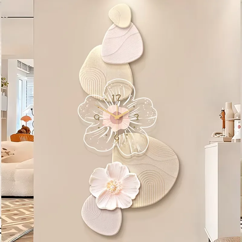 Butter Wind Entrance Porch Decorative Painting Acrylic Crystal Porcelain Wall Art LED Light Painting Home Decoration