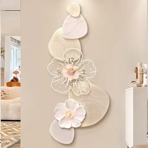 Butter Wind Entrance Porch Decorative Painting Acrylic Crystal Porcelain Wall Art LED Light Painting Home Decoration