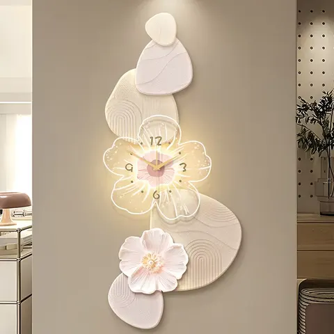 Butter Wind Entrance Porch Decorative Painting Acrylic Crystal Porcelain Wall Art LED Light Painting Home Decoration