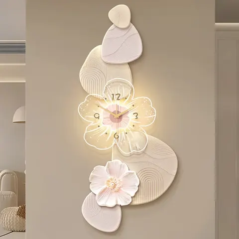 Butter Wind Entrance Porch Decorative Painting Acrylic Crystal Porcelain Wall Art LED Light Painting Home Decoration