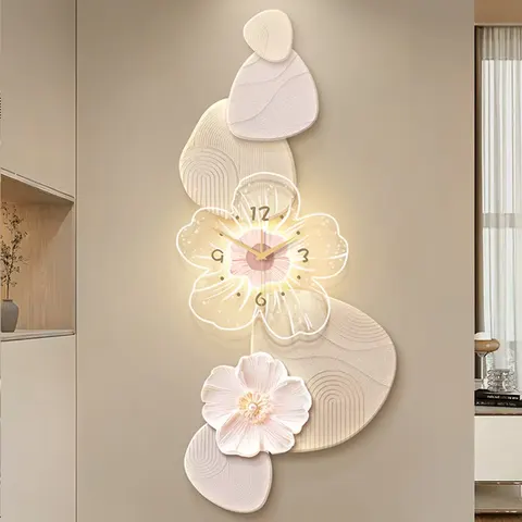 Butter Wind Entrance Porch Decorative Painting Acrylic Crystal Porcelain Wall Art LED Light Painting Home Decoration