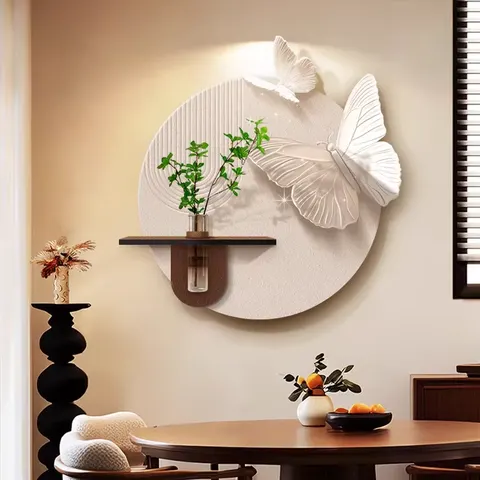 植物 单幅 装饰画 现代简约 餐厅背景墙挂画 LED带灯画