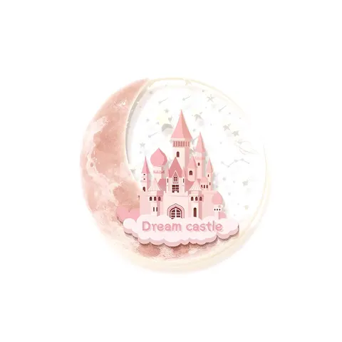 Cartoon Castle Children's Room Wall Art Home Decor Painting Girl Room Bed Fine Carving Acrylic LED Painting