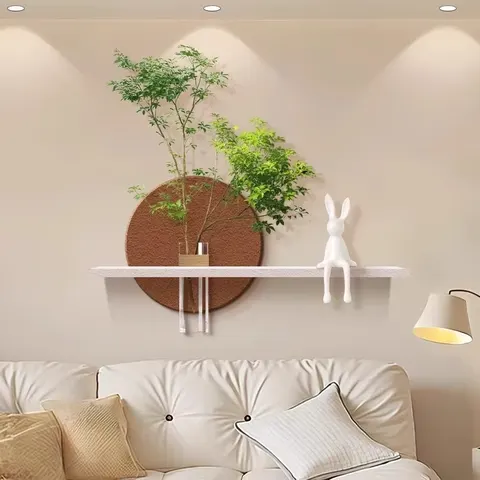 植物 单幅 装饰画 新中式 玄关背景墙挂画 砂岩浮雕