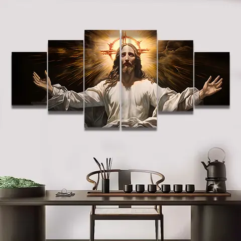 Christianity Canvas Art High-definition Printing Portrait of Jesus Wall Painting Modern Religion Art Decor Mural