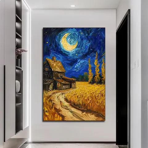 Classic Hand-painted Art Starry Living Room Decorative Painting Other Paintings Home Decor Painting and Wall Art