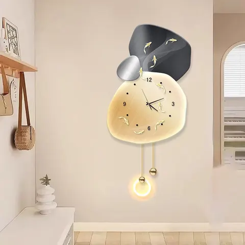 Clock  Art Home Decoration Paintings the Background Wall of the Living Room Light-emitting LED Painting