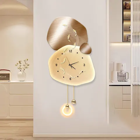 Clock  Art Home Decoration Paintings the Background Wall of the Living Room Light-emitting LED Painting