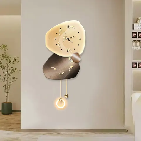 Clock  Art Home Decoration Paintings the Background Wall of the Living Room Light-emitting LED Painting