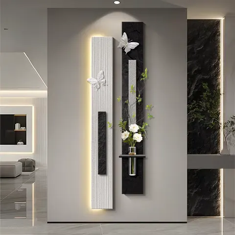Combination Sandstone Home Decor Painting Hydroponic Plants Three-dimensional Glowed LED Painting